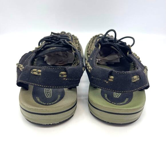 KEEN Uneek Men\'s Open-Air Corded Sandals Green & Black Size 11 main image 9